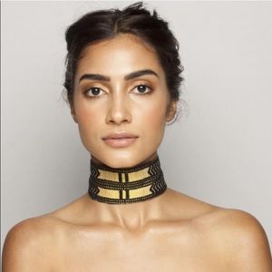 Nikesaat Axum II Ethiopian fabric choker necklace